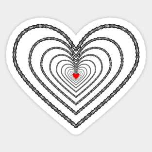 Chain-ed heart Sticker